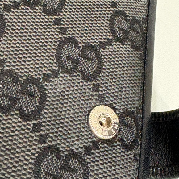 Authentic Gucci Black GG Canvas and leather agenda card Wallet w certificate - Picture 9 of 11